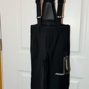 Spyder Black Kids' Ski Pants with Adjustable Suspenders